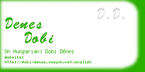denes dobi business card